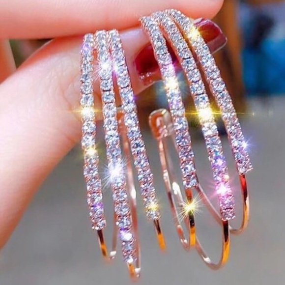 18K gold plated hoop earrings - Picture 2 of 5